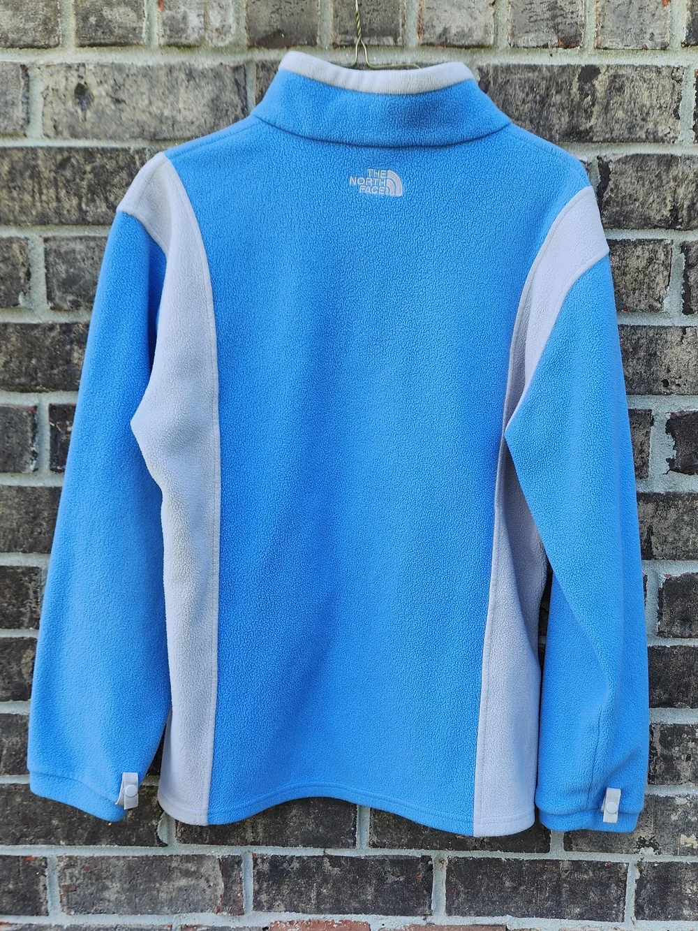 The North Face Women's Blue & Light Gray Fleece Jacket- See Measurements
